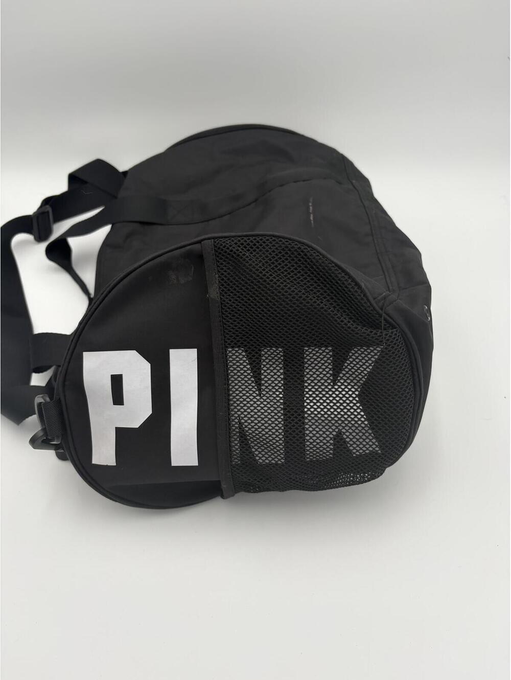 Victorias Secret VS PINK Active Black Duffle Bag with Mesh side Pocket s